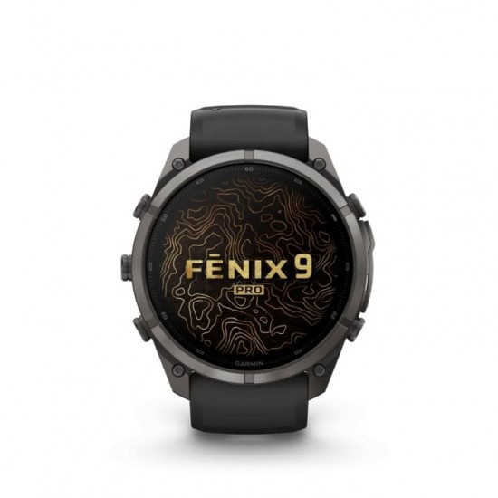 Ρολόι Smartwatch Garmin Fenix 9 Pro inReach - 51mm AMOLED Sapphire Carbon Gray DLC Titanium με Μαύρο & Pebble Gray Λουράκι Smartwatch Garmin fēnix 9 Pro inReach 51mm AMOLED Sapphire Carbon Gray DLC Titanium (GA-010-04337-11). Τεχνολογία δορυφορικής επικοινωνίας inReach, οθόνη AMOLED, πλαίσιο τιτανίου & φακός LED