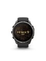 Ρολόι Smartwatch Garmin Fenix 9 Pro inReach - 51mm AMOLED Sapphire Carbon Gray DLC Titanium με Μαύρο & Pebble Gray Λουράκι