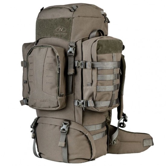 Σακίδιο Πλάτης Highlander Pinnacle Rucksack 90L Επιχειρησιακό Backpack Μεγάλων Αποστάσεων 90 Λίτρων από Rugged Νάιλον 1000D με Εσωτερικό Σκελετό Αλουμινίου, Πόρπες Duraflex και Αποσπώμενες Θήκες