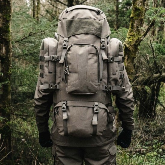 Σακίδιο Πλάτης Highlander Pinnacle Rucksack 90L Επιχειρησιακό Backpack Μεγάλων Αποστάσεων 90 Λίτρων από Rugged Νάιλον 1000D με Εσωτερικό Σκελετό Αλουμινίου, Πόρπες Duraflex και Αποσπώμενες Θήκες