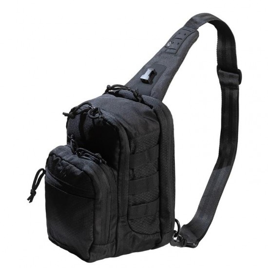 Survivors Pro Τσαντάκι / Σακίδιο Χιαστή Sling Pack 5 Λίτρων με 4 Εργονομικές Θήκες, Σύστημα Γρήγορης Πρόσβασης, Εσωτερικό Velcro και Ιμάντα με Πόρπη Ασφαλείας