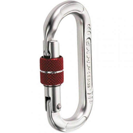 Mountaineering & Caving Safety Carabiner – Camp Oval Compact Lock Camp Oval Compact Lock Compact Aluminum Oval Carabiner, 71g, with 24 kN Strength & Keylock Screw-Lock Gate