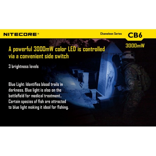 ΦΑΚΟΣ LED NITECORE CAMELEON CB6, BLUE ΦΑΚΟΣ LED NITECORE CAMELEON CB6, BLUE