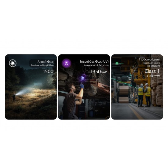 LED NITECORE EDC17 3 SOURCES LIGHT