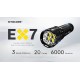 LED NITECORE EX7 6000 LUMENS 3XBEAM PATTERNS
