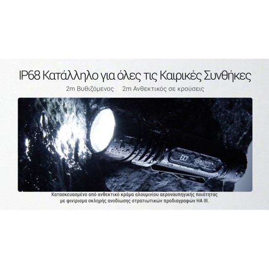 LED NITECORE EX7 6000 LUMENS 3XBEAM PATTERNS