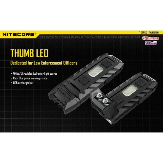 LED NITECORE THUMB LEO 45 LUMENS