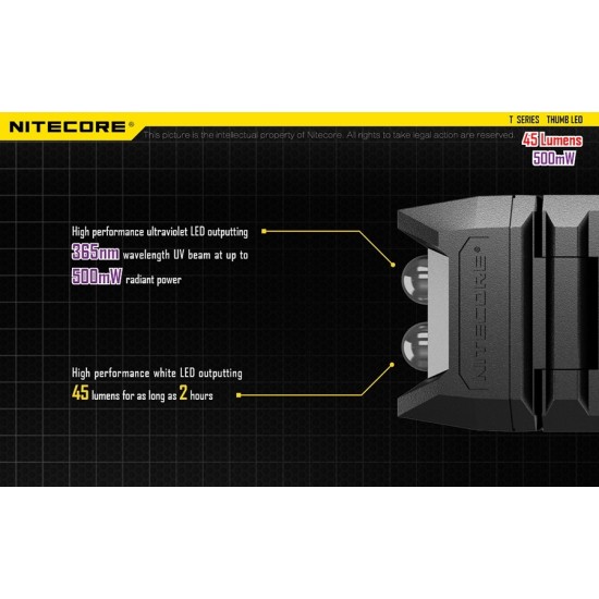 LED NITECORE THUMB LEO 45 LUMENS