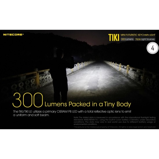 NITECORE TIKI LED FLASHLIGHT 300 LUMENS