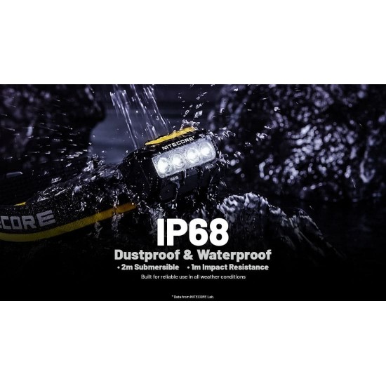 Φακός Κεφαλής LED Nitecore HA19, 600 lumens MCT, RGB, CRI Φακός κεφαλής Nitecore HA19 (600 Lumens) με MCT UHE LED (3000K-6500K), έγχρωμο φωτισμό RGB, στεγανότητα IP68 & τροφοδοσία με 2xAA. 5 χρόνια εγγύηση