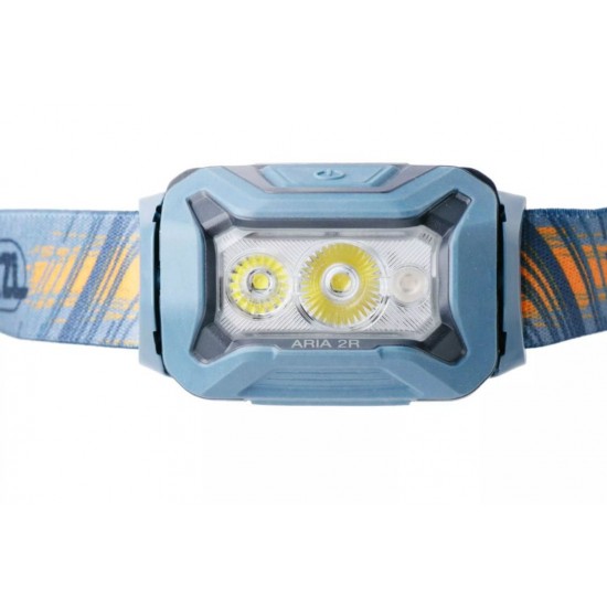 Φακός Κεφαλής Petzl Aria 2R RGB 625lm Premium αδιάβροχος (IP67) επαναφορτιζόμενος φακός κεφαλής Petzl Aria 2R RGB 625 Lumens. Με λευκό, κόκκινο, πράσινο, μπλε LED & μπαταρία CORE. Εγγύηση 5 έτη