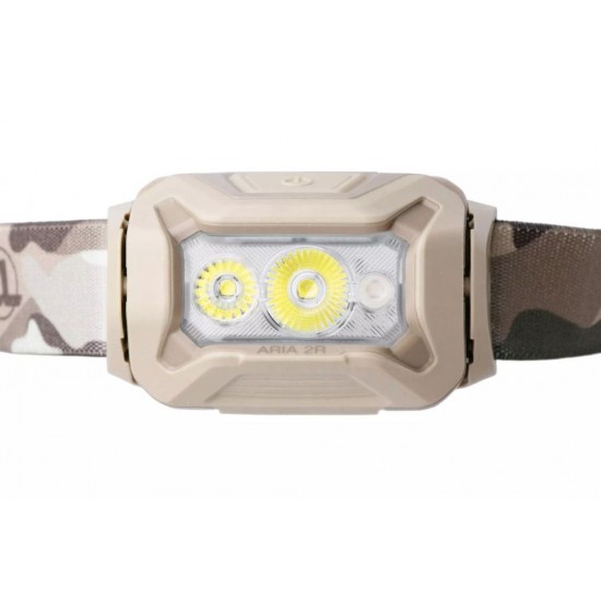 Φακός Κεφαλής Petzl Aria 2R RGB 625lm Premium αδιάβροχος (IP67) επαναφορτιζόμενος φακός κεφαλής Petzl Aria 2R RGB 625 Lumens. Με λευκό, κόκκινο, πράσινο, μπλε LED & μπαταρία CORE. Εγγύηση 5 έτη