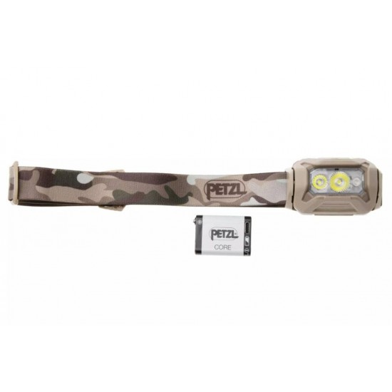 Φακός Κεφαλής Petzl Aria 2R RGB 625lm Premium αδιάβροχος (IP67) επαναφορτιζόμενος φακός κεφαλής Petzl Aria 2R RGB 625 Lumens. Με λευκό, κόκκινο, πράσινο, μπλε LED & μπαταρία CORE. Εγγύηση 5 έτη