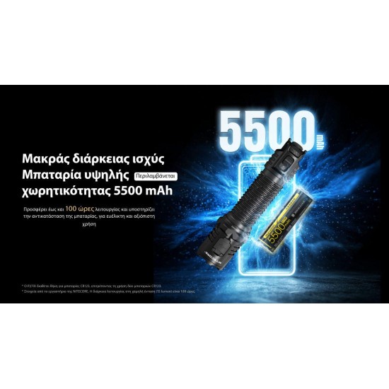 Nitecore P27iX - Rechargeable Flashlight with Variable Beam, LUMIN SHIELD® Technology & 430-Meter Range