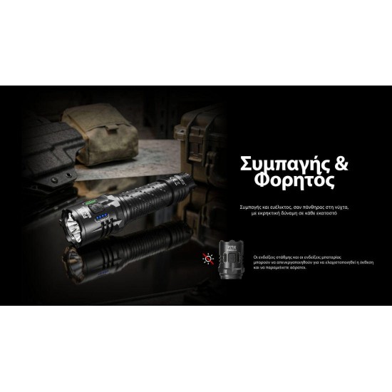 Nitecore P27iX - Rechargeable Flashlight with Variable Beam, LUMIN SHIELD® Technology & 430-Meter Range