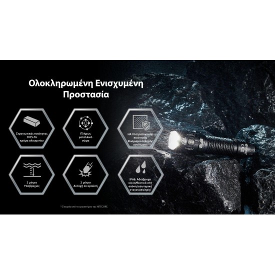 Nitecore P27iX - Rechargeable Flashlight with Variable Beam, LUMIN SHIELD® Technology & 430-Meter Range