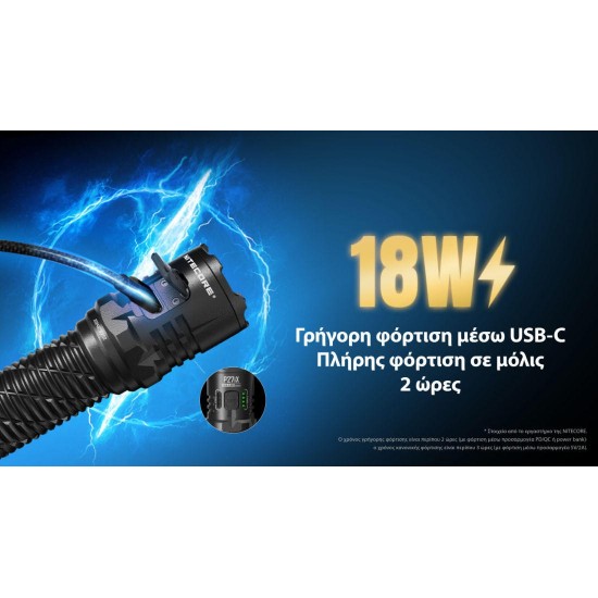 Nitecore P27iX - Rechargeable Flashlight with Variable Beam, LUMIN SHIELD® Technology & 430-Meter Range