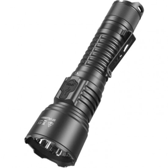 Φακός LED Εστιασμένης Δέσμης - Speras SP-EST-PLUS 2100lm Speras SP-EST-PLUS Επαναφορτιζόμενος Φακός 2100 Lumens Αλουμινένιος με LED Luminus SFT40 2.0, Ακτίνα 726m, Διπλό Διακόπτη Τακτικής Χρήσης & Προστασία IP68