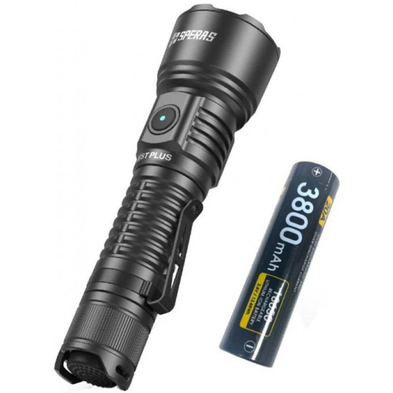 Φακός LED Εστιασμένης Δέσμης - Speras SP-EST-PLUS 2100lm Speras SP-EST-PLUS Επαναφορτιζόμενος Φακός 2100 Lumens Αλουμινένιος με LED Luminus SFT40 2.0, Ακτίνα 726m, Διπλό Διακόπτη Τακτικής Χρήσης & Προστασία IP68