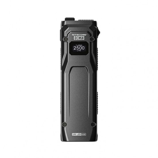 Φακός Nitecore EDC 23 UHi LED, 2500 Lumens, Strobe Ready Επαγγελματικός επιχειρησιακός φακός Led Nitecore EDC23 UHi με ισχύ 2500 Lumens και εμβέλεια 280m. Διαθέτει OLED οθόνη, τεχνολογία Strobe Ready και φόρτιση USB-C