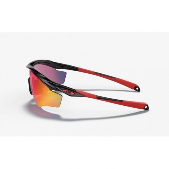 Γυαλιά Ηλίου Oakley M2 Frame XL Polished Black / Prizm Road Γυαλιά Ηλίου Oakley M2 Frame XL OO9343 934308. Μαύρος σκελετός με κόκκινους βραχίονες, εξειδικευμένοι φακοί Prizm Road, σχεδιασμός μάσκας XL & προστασία UV