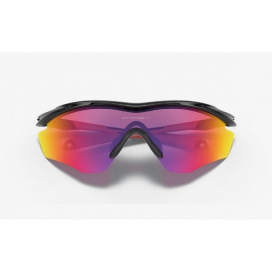 Γυαλιά Ηλίου Oakley M2 Frame XL Polished Black / Prizm Road Γυαλιά Ηλίου Oakley M2 Frame XL OO9343 934308. Μαύρος σκελετός με κόκκινους βραχίονες, εξειδικευμένοι φακοί Prizm Road, σχεδιασμός μάσκας XL & προστασία UV