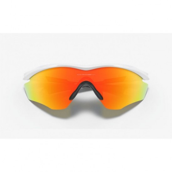Γυαλιά Ηλίου Oakley M2 Frame XL Polished White / Fire Iridium Γυαλιά Ηλίου Oakley M2 Frame XL OO9343 934305. Γυαλιστερός λευκός σκελετός, φακοί Fire Iridium (κόκκινος/χρυσός καθρέπτης), σχεδιασμός μάσκας XL & προστασία UV