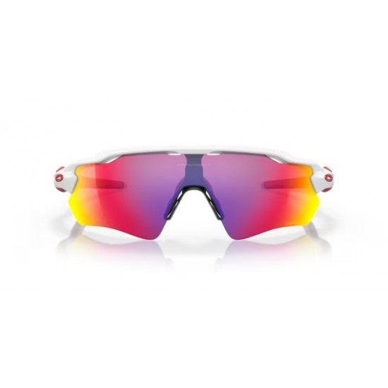 Γυαλιά Ηλίου Oakley Radar EV Path - Άσπρο / Μωβ Καθρέφτης Prizm (OO9208 05 38) θλητικά γυαλιά ηλίου Oakley Radar EV Path OO9208-0538 σε Λευκό σκελετό O-Matter με κόκκινες λεπτομέρειες και φακούς Prizm Road. Ιδανικά για ποδηλασία & τρέξιμο