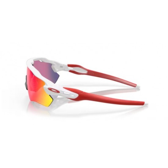 Γυαλιά Ηλίου Oakley Radar EV Path - Άσπρο / Μωβ Καθρέφτης Prizm (OO9208 05 38) θλητικά γυαλιά ηλίου Oakley Radar EV Path OO9208-0538 σε Λευκό σκελετό O-Matter με κόκκινες λεπτομέρειες και φακούς Prizm Road. Ιδανικά για ποδηλασία & τρέξιμο