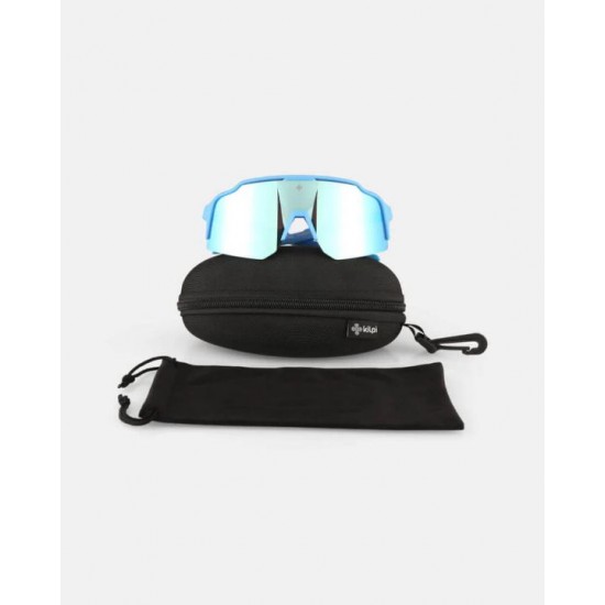 Kilpi Solis-U Unisex Sports Sunglasses with Polycarbonate Mirrored Lenses, UV400 Protection, Adjustable Nose Pad & Protective Case