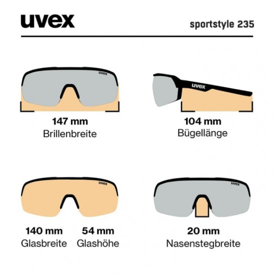 Γυαλιά Ηλίου Uvex Sportstyle 235 Rhino Deep Space Matt / Mirror Blue Αθλητικά γυαλιά ηλίου Uvex Sportstyle 235 Rhino Deep Space Matt / Mirror Blue. Με αντιθαμβωτική τεχνολογία Supravision® και 100% προστασία UVA/UVB/UVC