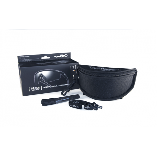 WILEY X SABER  ADVANCED 3 LENS FRAME SUN GLASSES