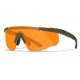 WILEY X SABER  ADVANCED 3 LENS FRAME SUN GLASSES