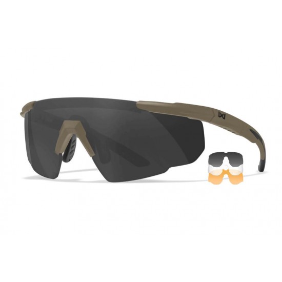 WILEY X SABER  ADVANCED 3 LENS FRAME SUN GLASSES
