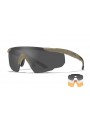 WILEY X SABER  ADVANCED 3 LENS FRAME SUN GLASSES