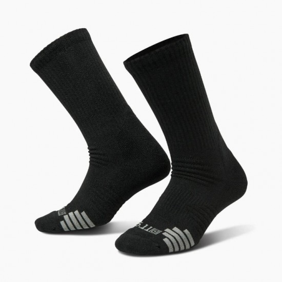 Κάλτσες Επιχειρησιακές - 5.11 Duty Ready Plus Crew Sock Επαγγελματικές Κάλτσες 5.11 Duty Ready Plus Πολυεστερικές με Ενισχυμένη Αντικραδασμική Προστασία, Υποστήριξη Καμάρας, Αντιιδρωτική Δράση και Διχτυωτή Ύφανση