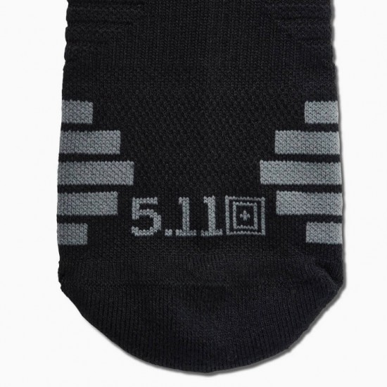 Κάλτσες Επιχειρησιακές - 5.11 Duty Ready Plus Crew Sock Επαγγελματικές Κάλτσες 5.11 Duty Ready Plus Πολυεστερικές με Ενισχυμένη Αντικραδασμική Προστασία, Υποστήριξη Καμάρας, Αντιιδρωτική Δράση και Διχτυωτή Ύφανση