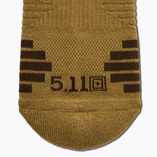 Κάλτσες Επιχειρησιακές - 5.11 Duty Ready Plus Crew Sock Επαγγελματικές Κάλτσες 5.11 Duty Ready Plus Πολυεστερικές με Ενισχυμένη Αντικραδασμική Προστασία, Υποστήριξη Καμάρας, Αντιιδρωτική Δράση και Διχτυωτή Ύφανση