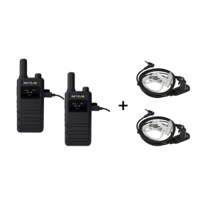 RETEVIS B63S PMR16 + 2X G-HOOK EARPIECE C9250A TRANSPARENT