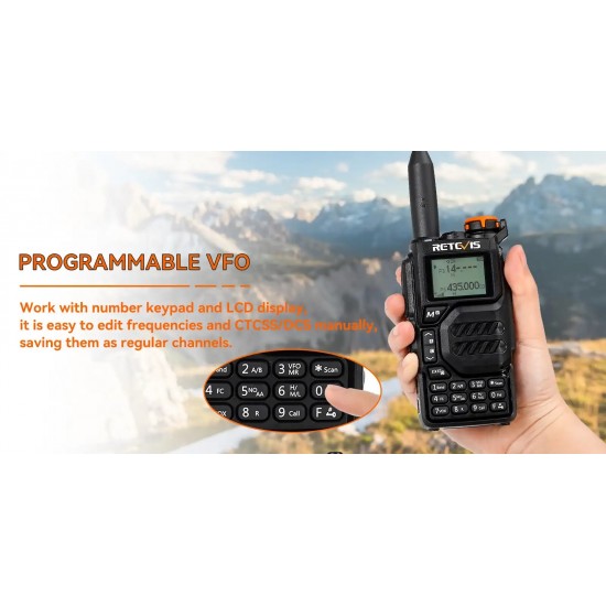 RETEVIS RA79 VHF/UHF 5W AVIATION BAND