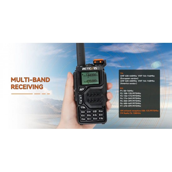 RETEVIS RA79 VHF/UHF 5W AVIATION BAND