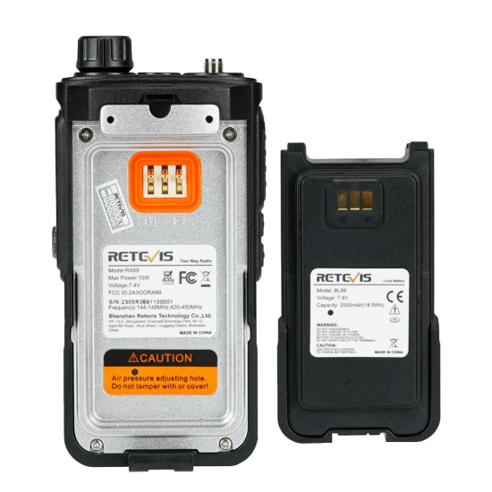 TRANSCEIVER RETEVIS RA89 VHF/UHF 10W IP68 WATERPROOF
