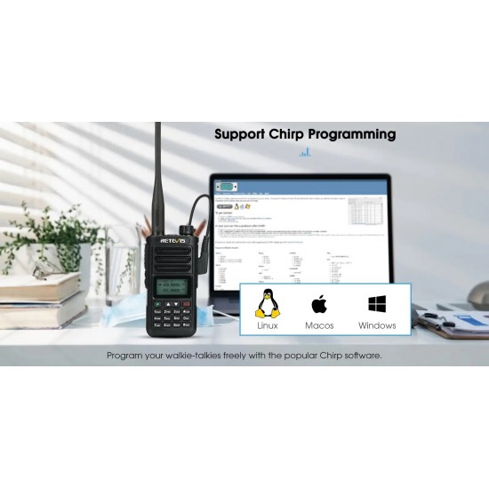 TRANSCEIVER RETEVIS RA89 VHF/UHF 10W IP68 WATERPROOF