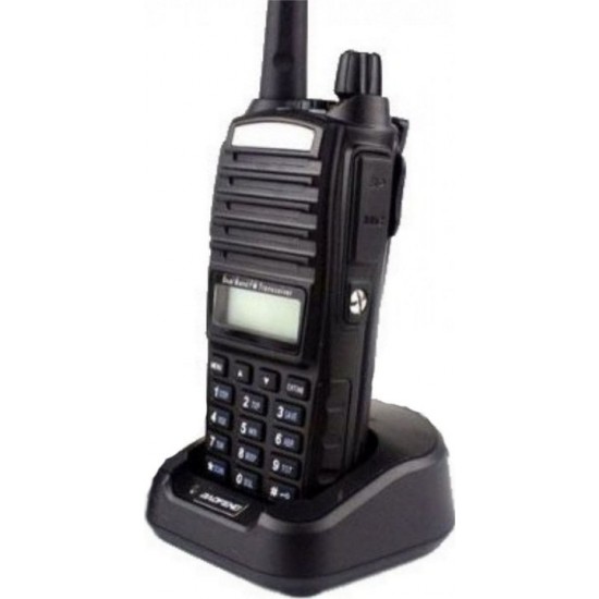 Baofeng UV-82 5W Φορητός ασύρματος πομποδέκτης Dual Band με διπλό πλήκτρο εκπομπής Dual PTT, μπαταρία Li-Ion 2800mAh, 128 κανάλια, φακό LED & PMR