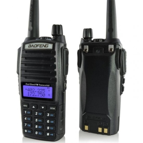 Baofeng UV-82 5W Φορητός ασύρματος πομποδέκτης Dual Band με διπλό πλήκτρο εκπομπής Dual PTT, μπαταρία Li-Ion 2800mAh, 128 κανάλια, φακό LED & PMR