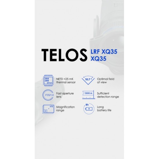 Pulsar Telos LRF XQ35 Thermal Imaging Monocular – With 1000m Laser Rangefinder & 1300m Detection Range