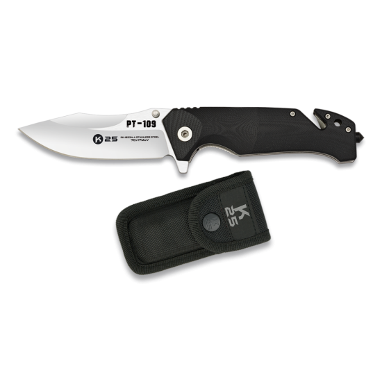 K25 POCKET KNIFE K10 PT-109 BLACK 9 CM K25 POCKET KNIFE K10 PT-109 BLACK 9 CM