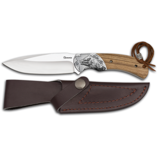 ΜΑΧΑΙΡΙ ALBAINOX WOODEN HUTING KNIFE WILD BOAR 32751 ΜΑΧΑΙΡΙ ALBAINOX WOODEN HUTING KNIFE WILD BOAR 32751
