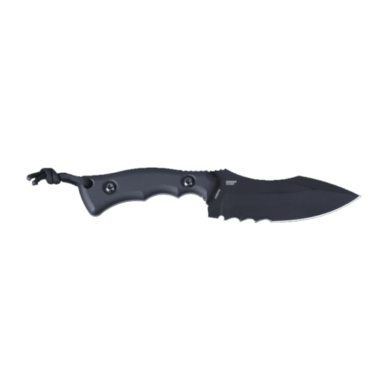 CRKT BUGSY FIXED BLACK W/VEFF SERRATIONS