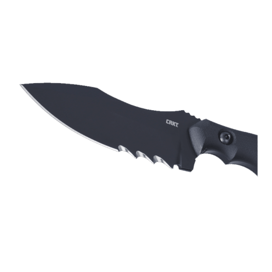 CRKT BUGSY FIXED BLACK W/VEFF SERRATIONS
